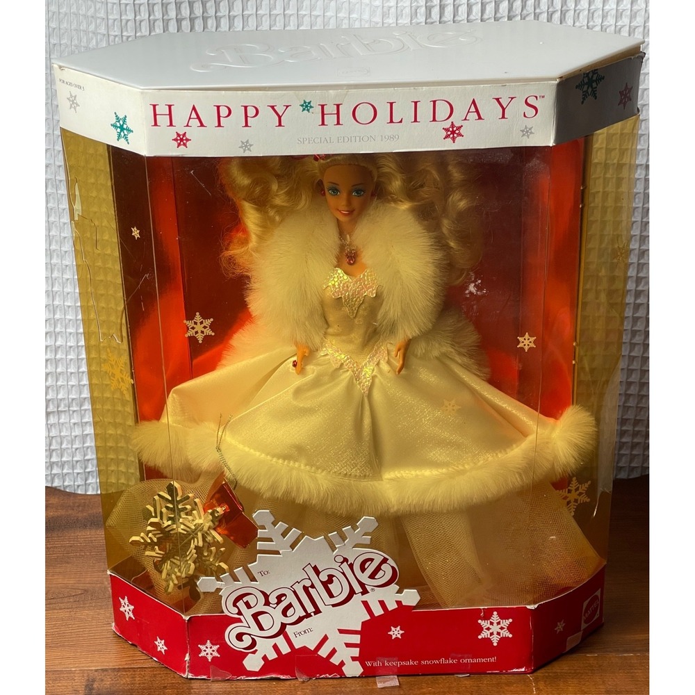 Vintage 1989 Happy Holidays Barbie Doll Special Edition Mattel 3523 New in Box